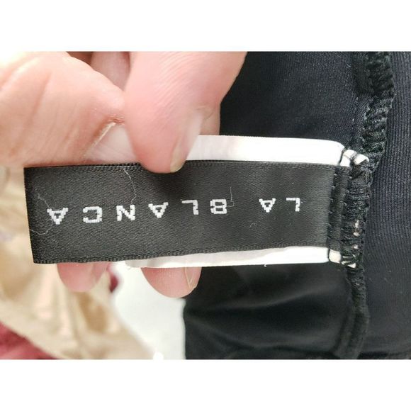 La Blanca SIZE 10 Island Goddess One Piece Shired Twisted Skirted Swimsuit Black - Picture 2 of 11